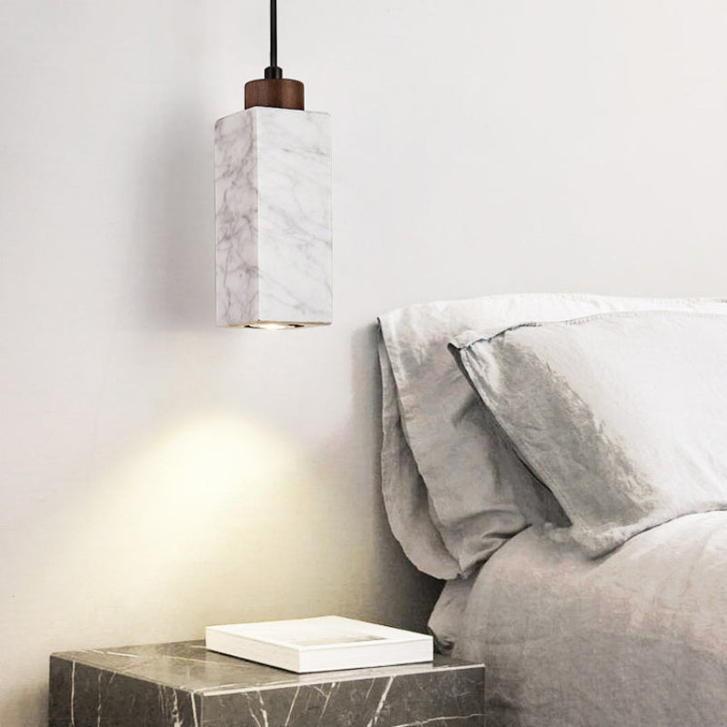 Antizer Minimalist Rectangular Travertine Pendant Light