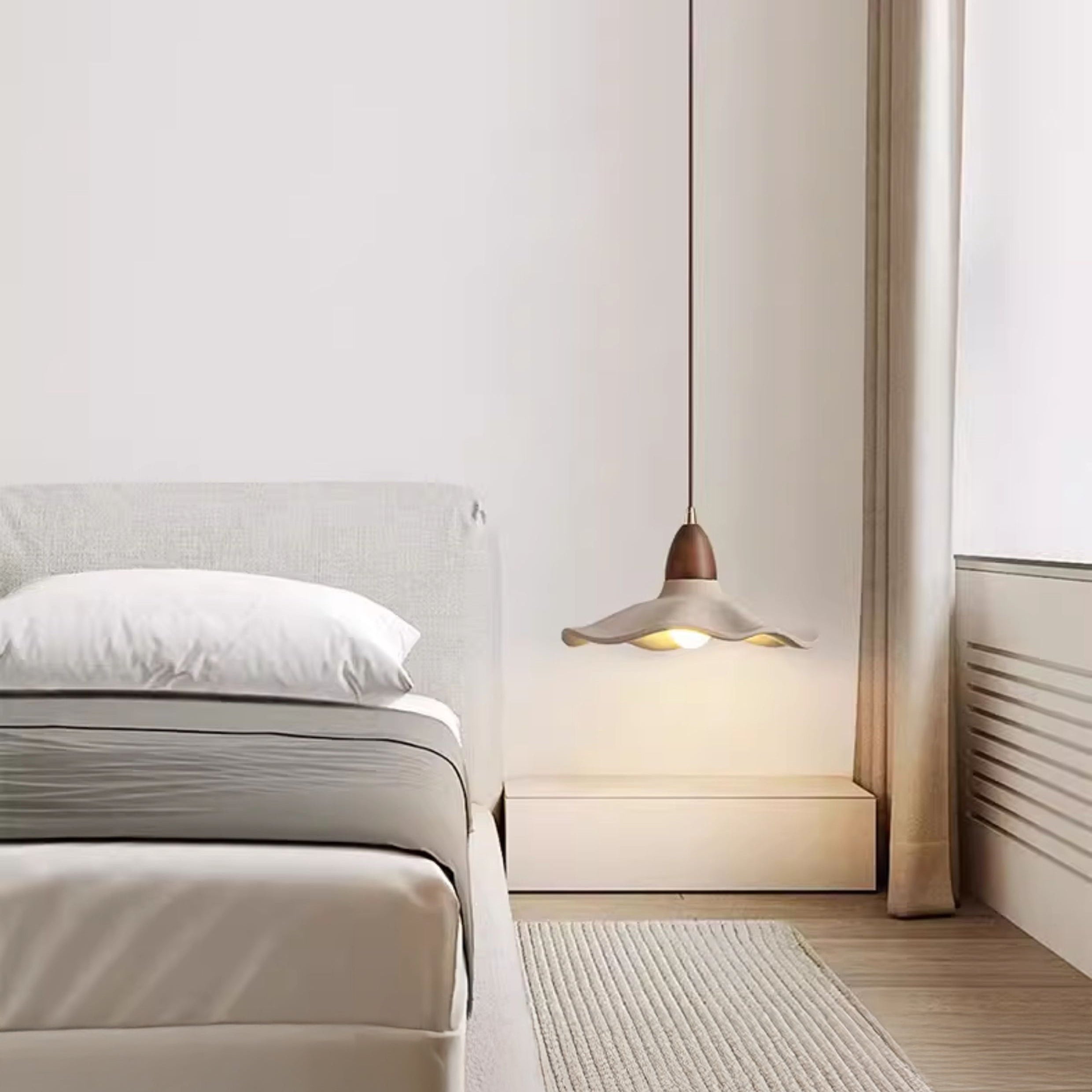 Antizer Modern Wavy Concrete Pendant Light