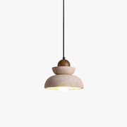 Antizer Modern Geometry Dome Travertine Pendant Light