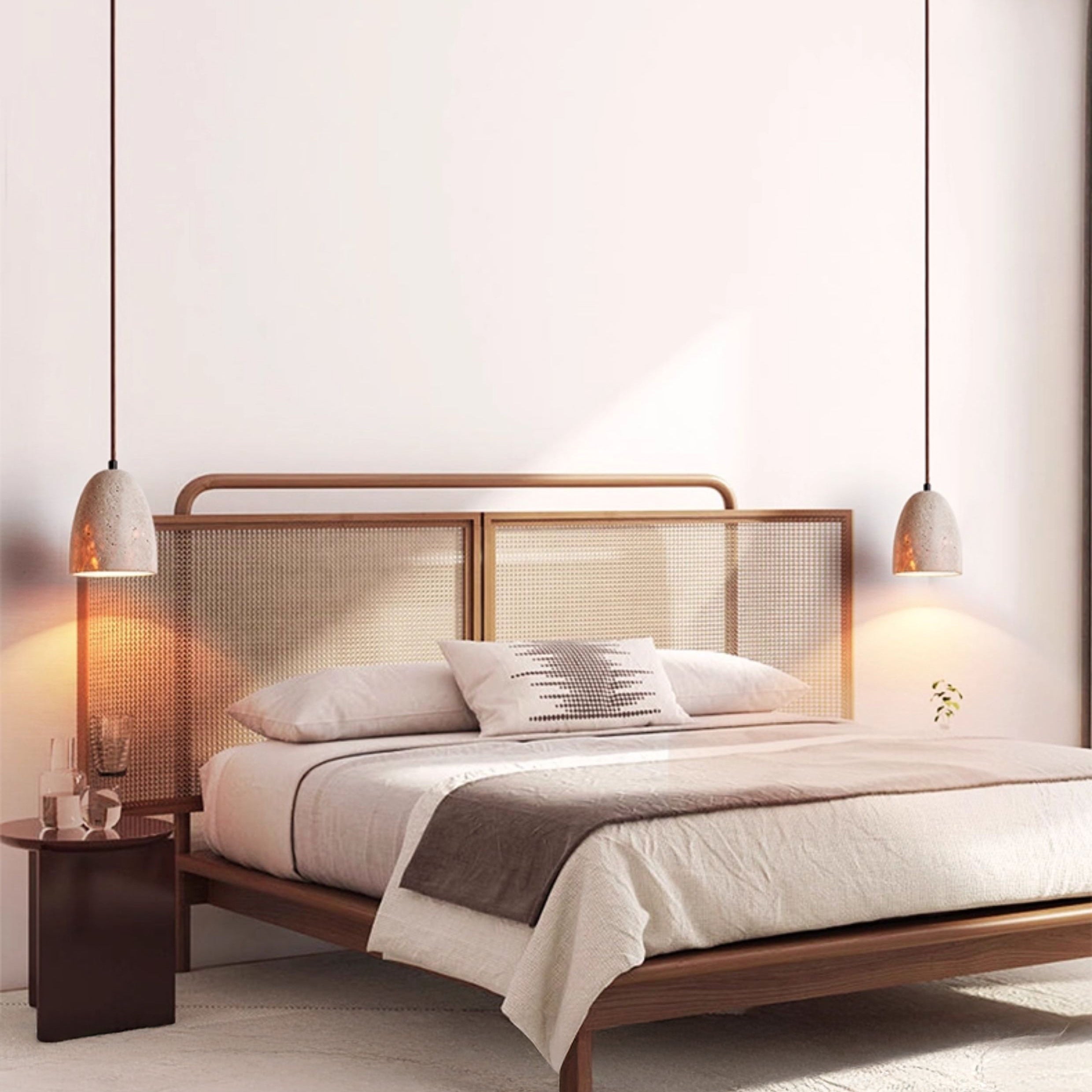 Antizer  Modern Minimalist Dome Travertine Pendant Light
