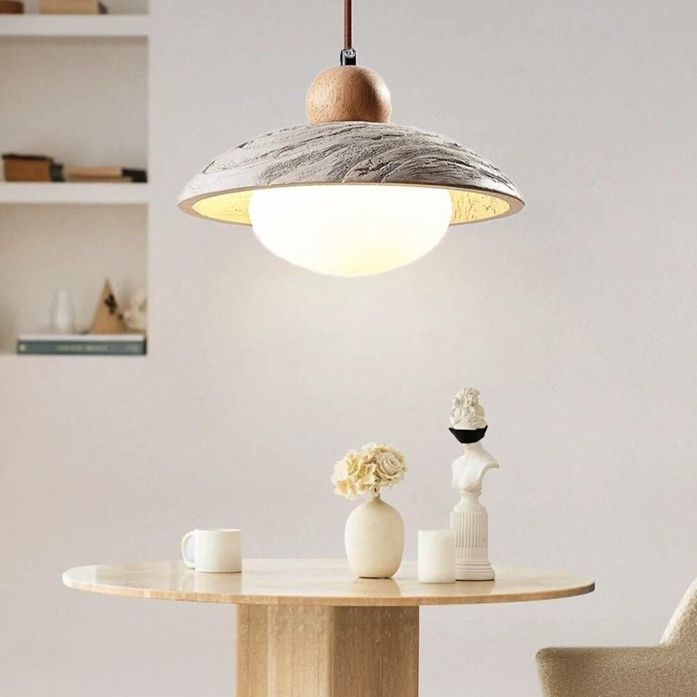 Antizer Wabi Sabi Style Dome Cement Pendant Light
