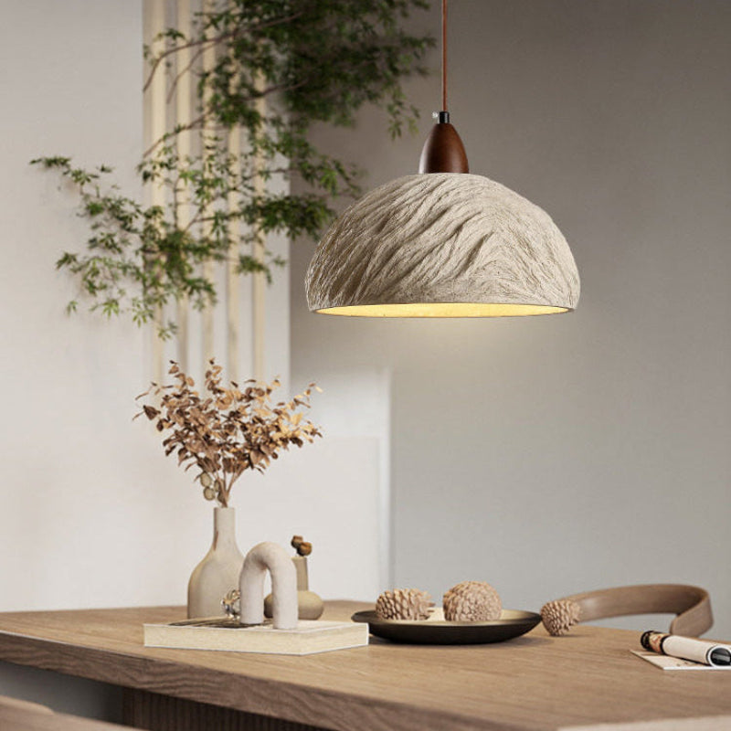 Antizer Sculptural Cement Dome Pendant Light