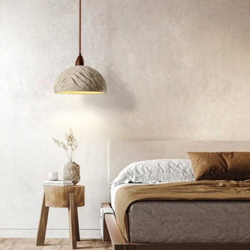 Antizer Sculptural Cement Dome Pendant Light