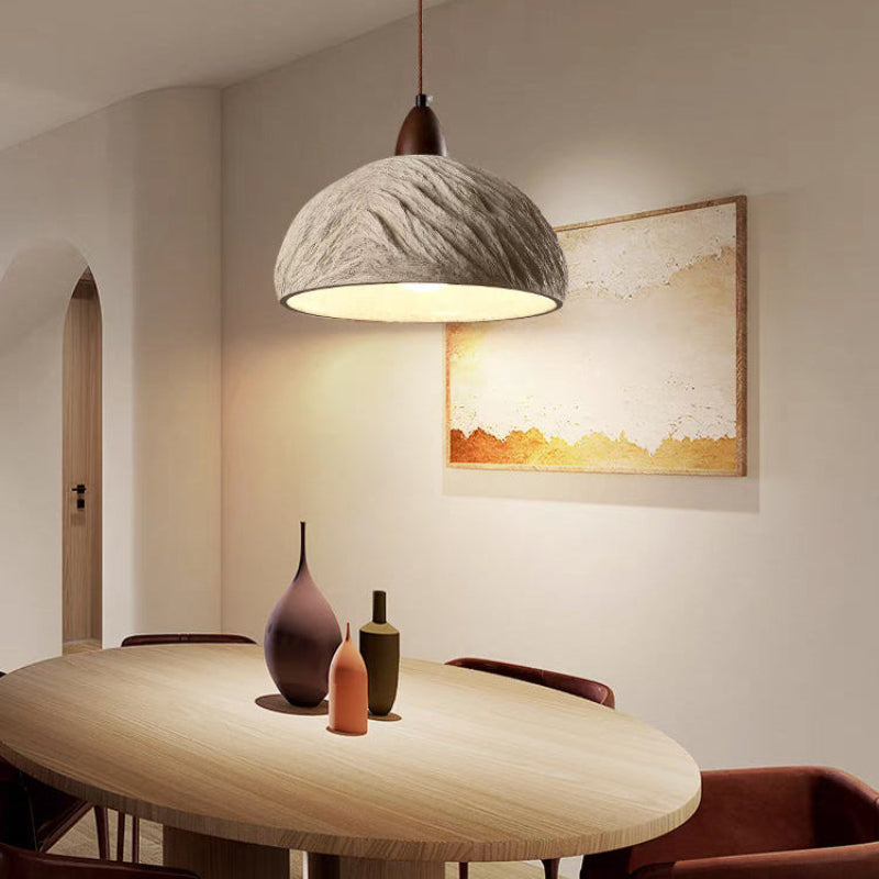 Antizer Sculptural Cement Dome Pendant Light