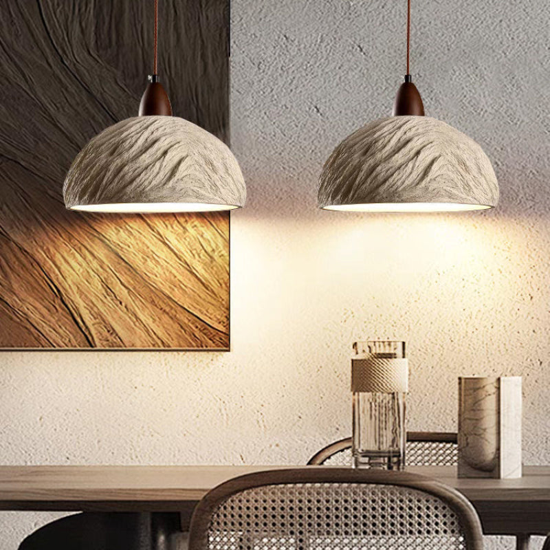 Antizer Sculptural Cement Dome Pendant Light