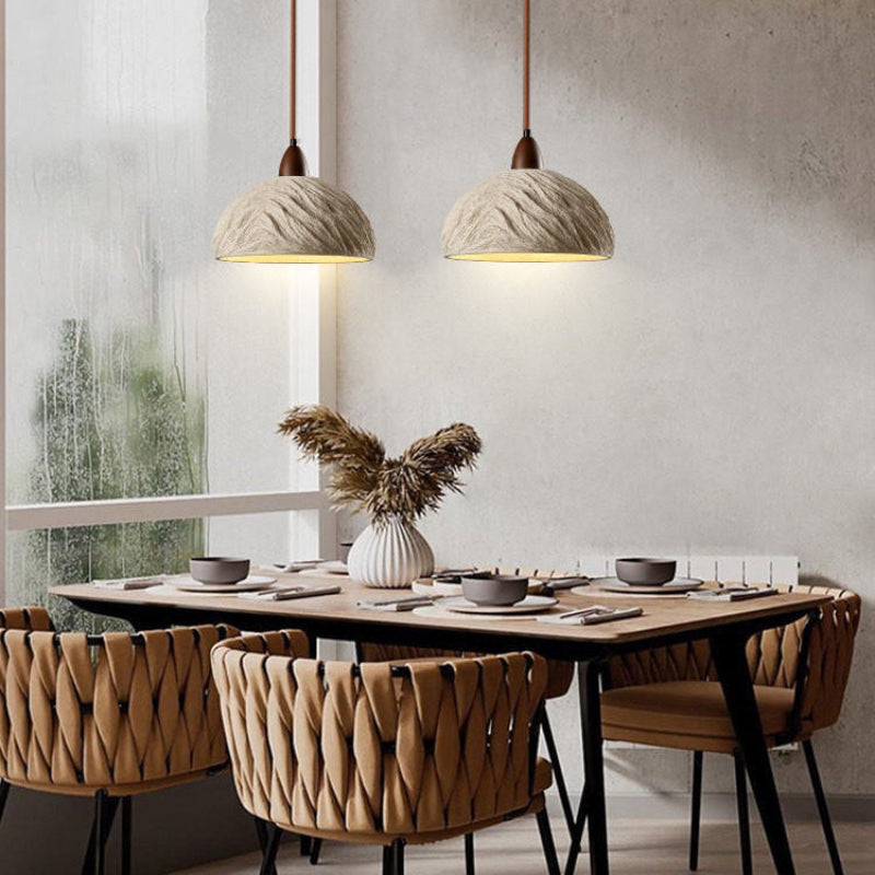 Antizer Sculptural Cement Dome Pendant Light
