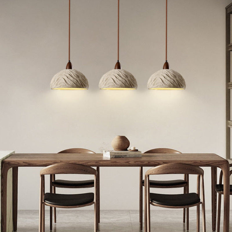 Antizer Sculptural Cement Dome Pendant Light