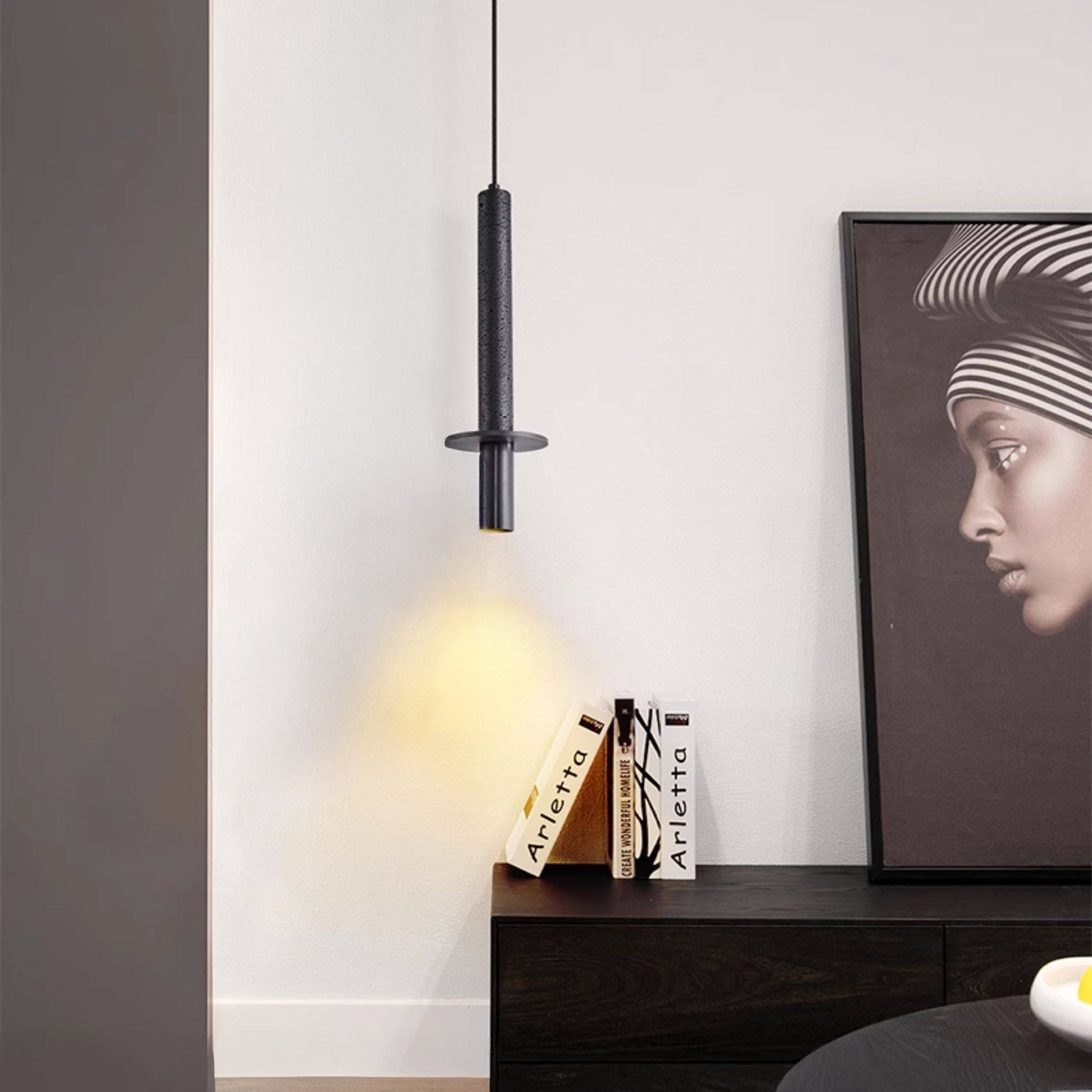 Antizer Travertine Long Cylinder Pendant Light
