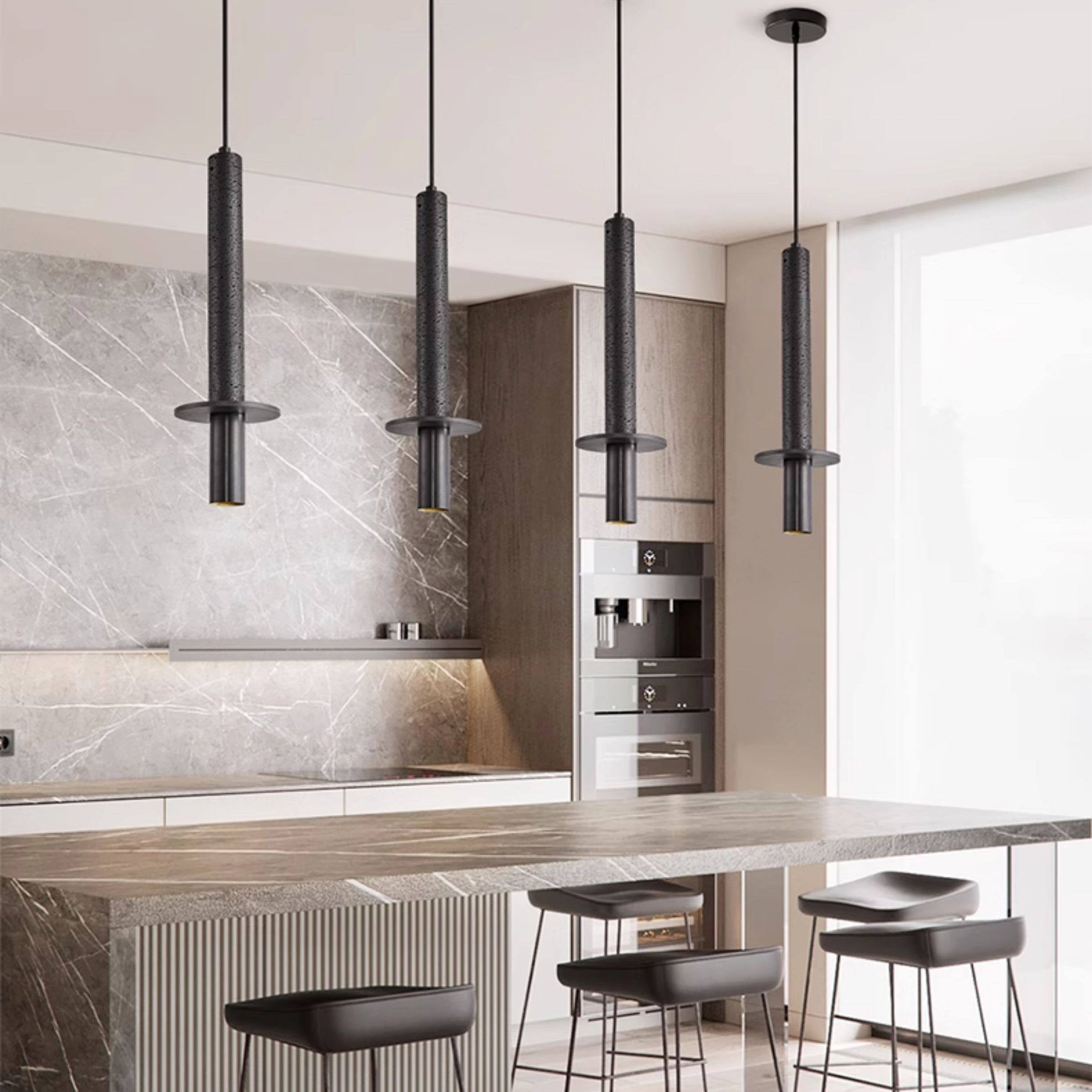Antizer Travertine Long Cylinder Pendant Light