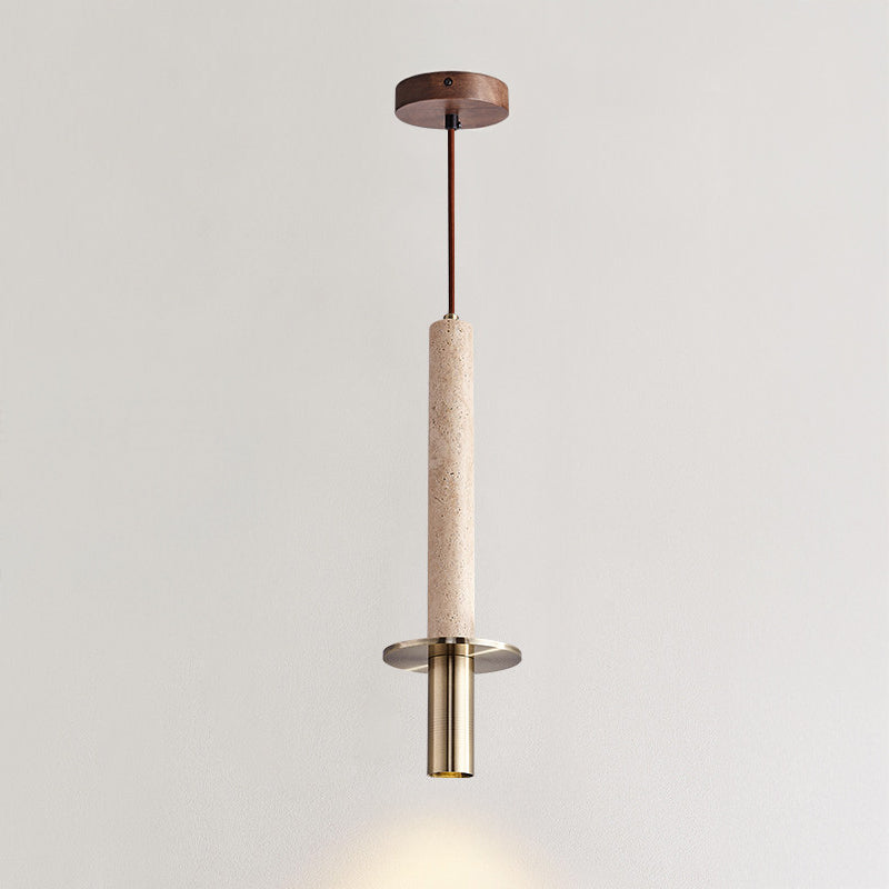 Antizer Travertine Long Cylinder Pendant Light