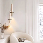 Antizer Travertine Long Cylinder Pendant Light