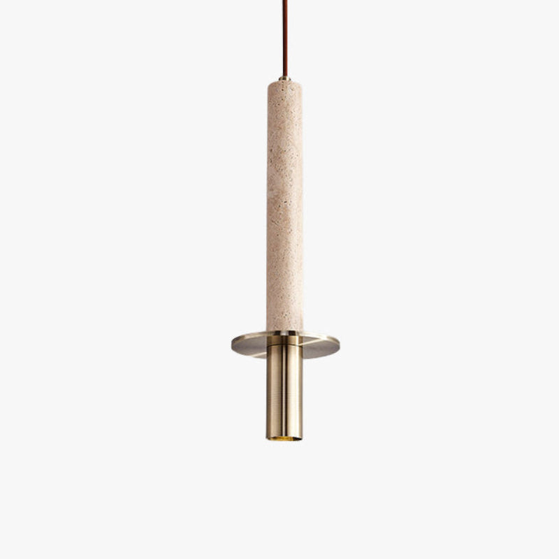 Antizer Travertine Long Cylinder Pendant Light