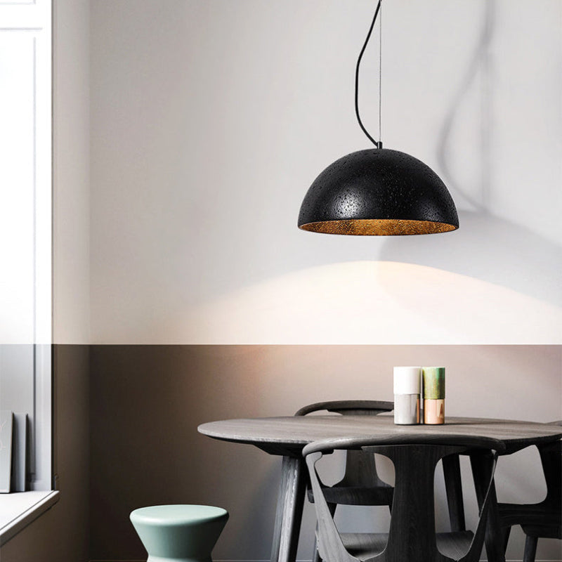 Antizer Modern Travertine Semicircle Pendant Light