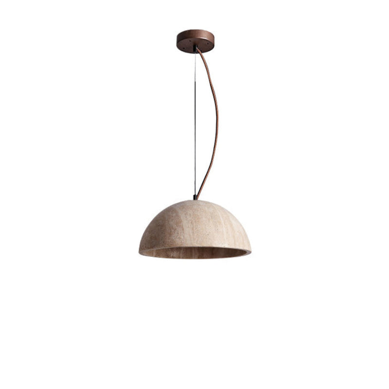 Antizer Modern Travertine Semicircle Pendant Light