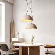 Antizer Modern Travertine Semicircle Pendant Light