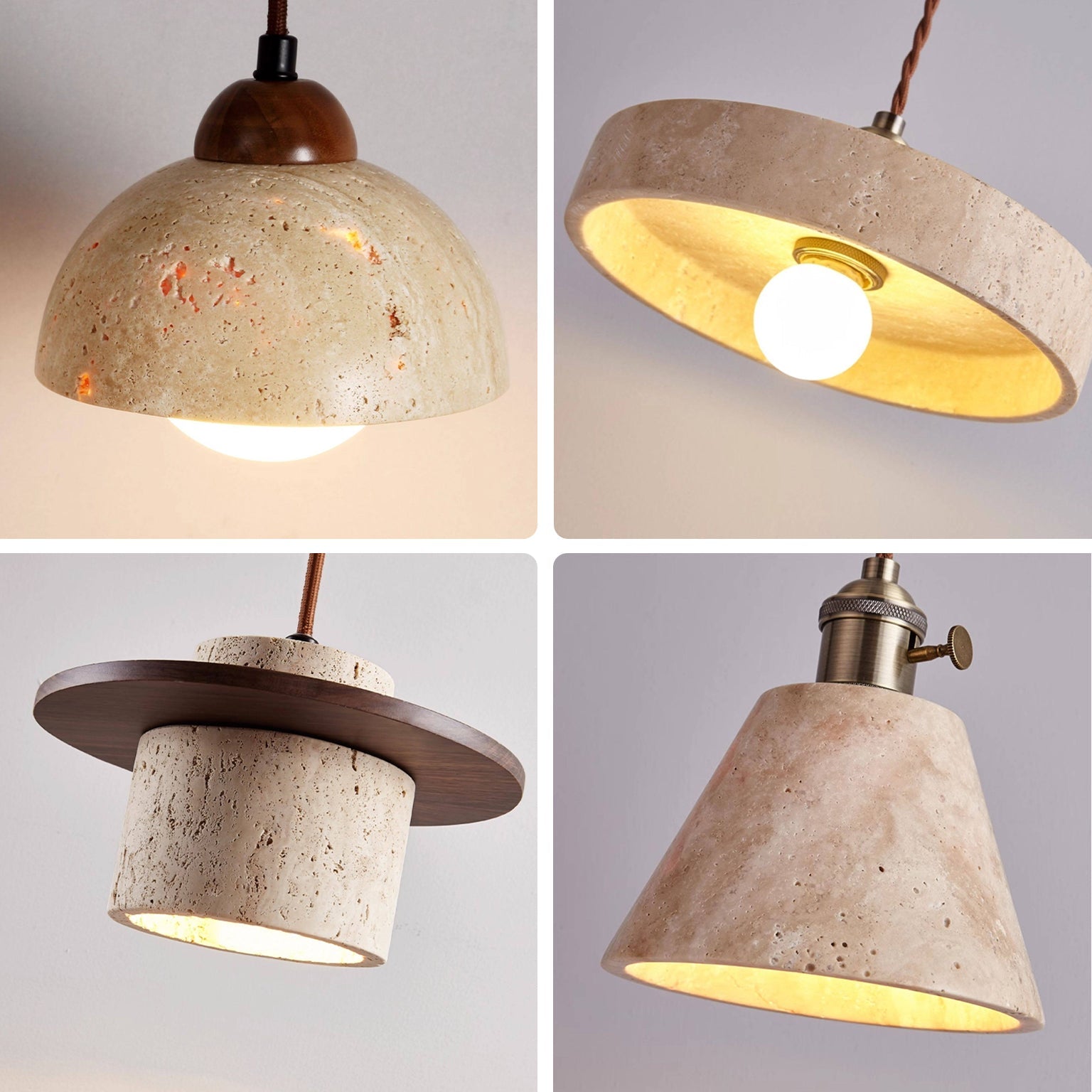 Antizer Multiple Combinations Travertine Pendant Light