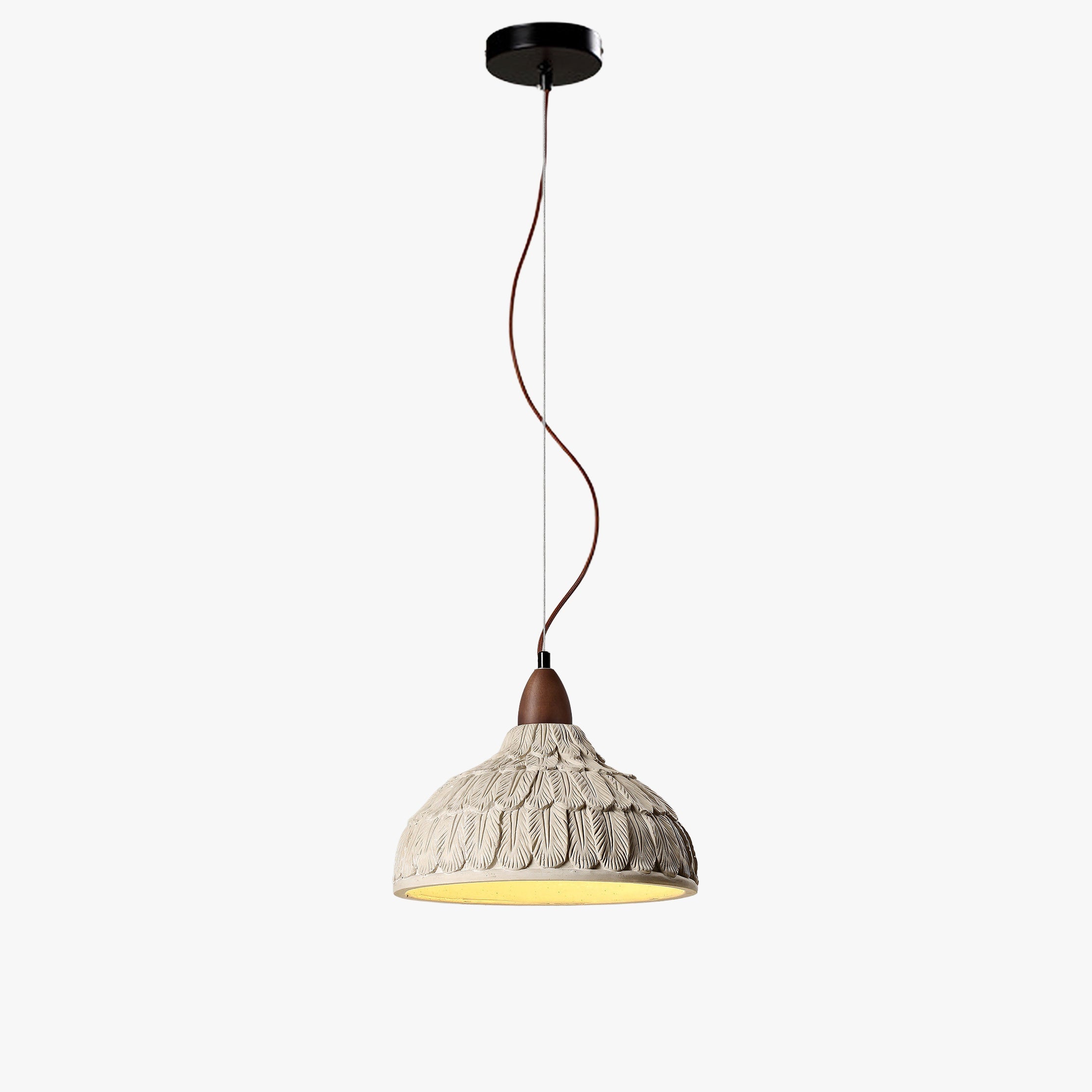 Antizer Art Engraving Dome Cement Pendant Light