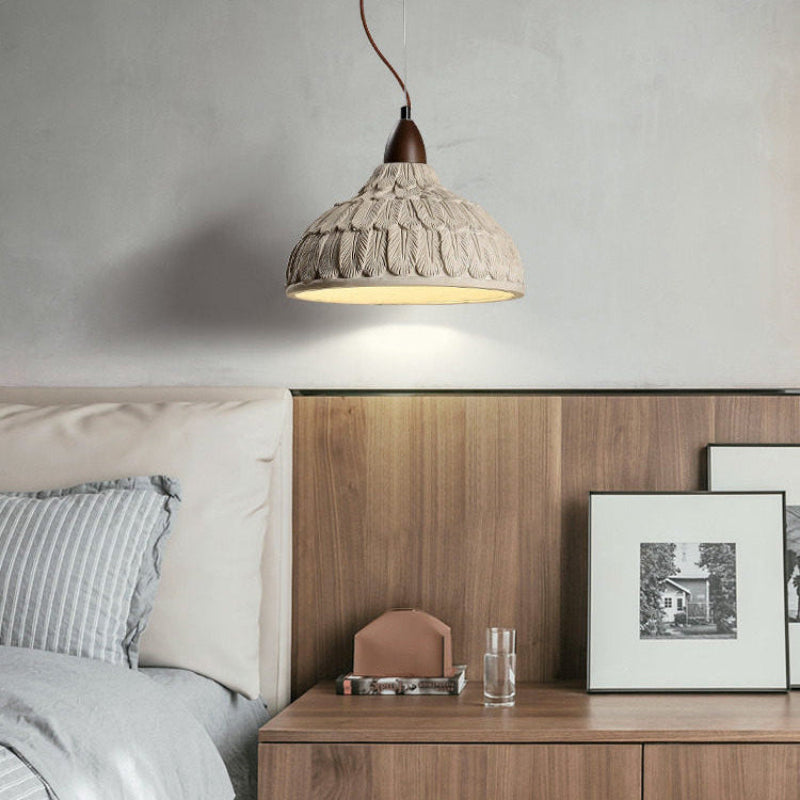 Antizer Art Engraving Dome Cement Pendant Light