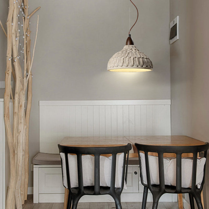 Antizer Art Engraving Dome Cement Pendant Light