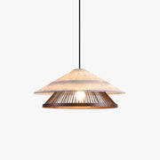 Antizer Rice Paper & Bamboo Cone Pendant Light