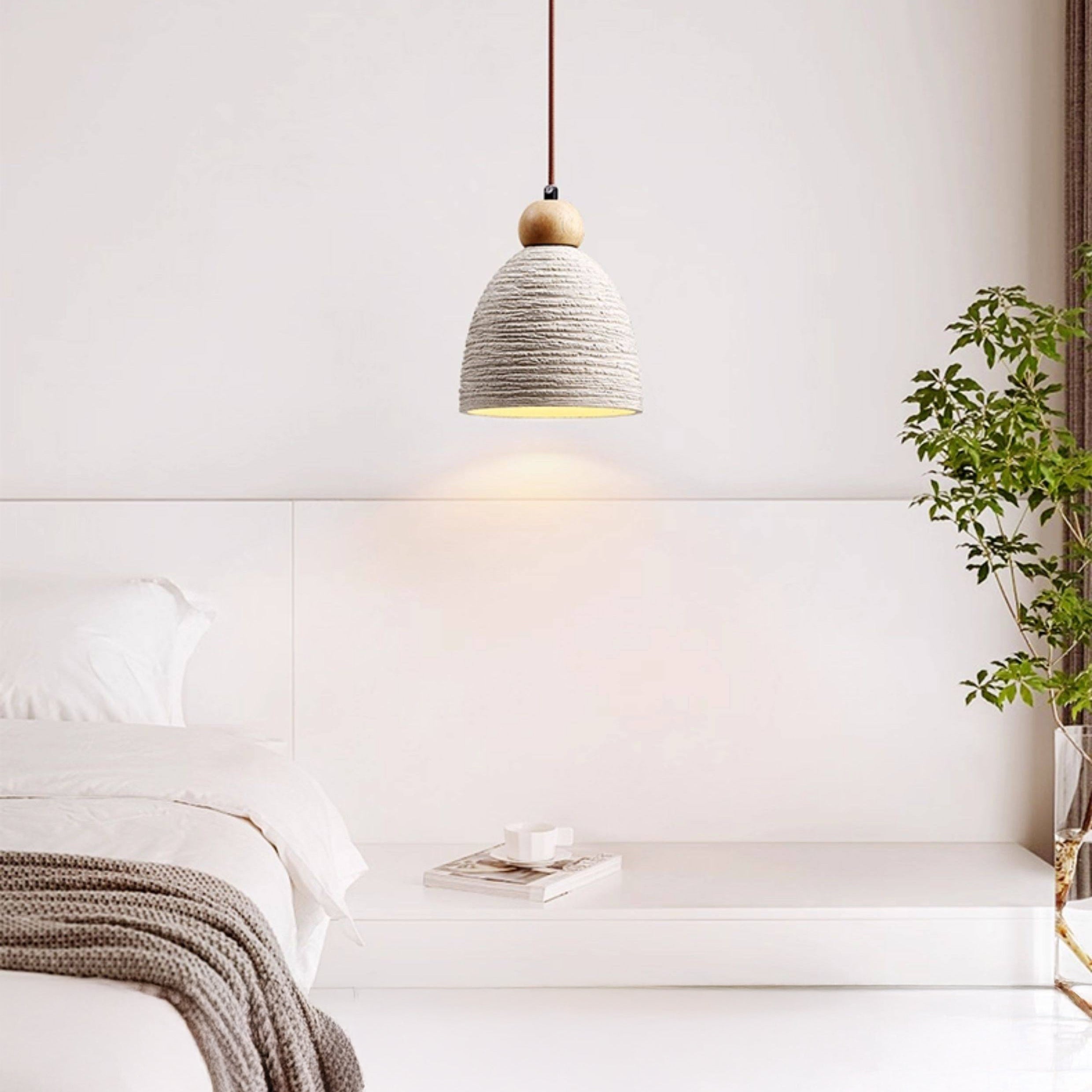 Antizer Modern Texture Cement Dome Pendant Light