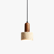 Antizer Minimalism Travertine Drum Pendant Light