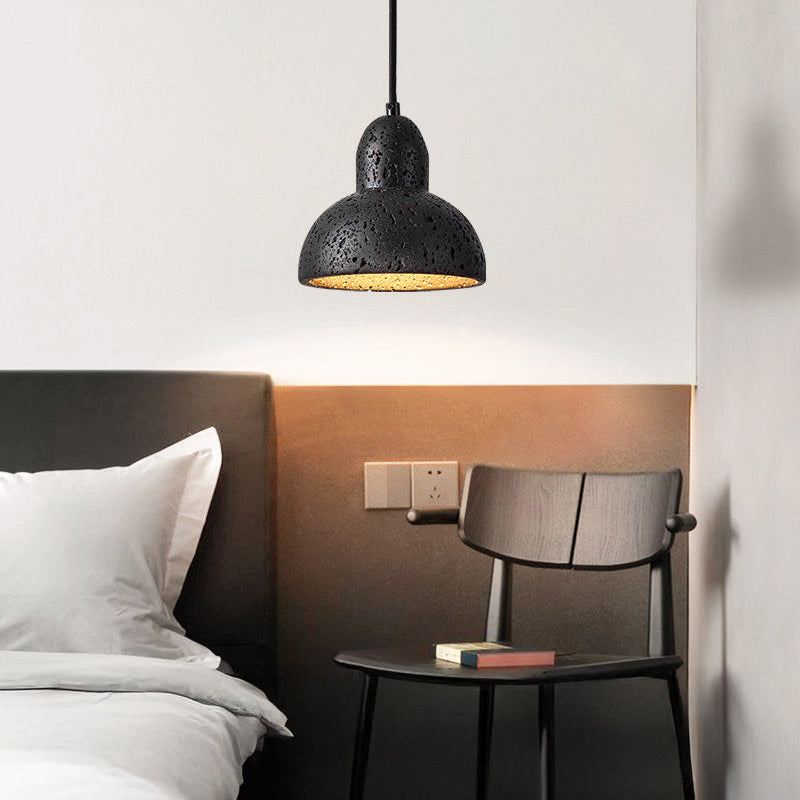 Antizer Modern Black Travertine Cone Pendant Light