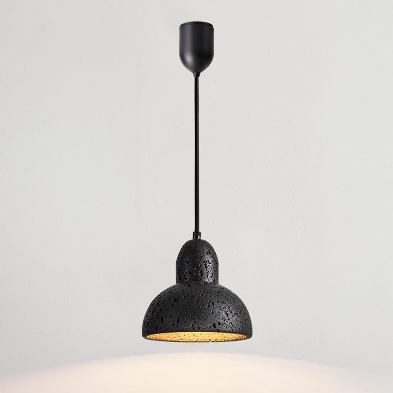 Antizer Modern Black Travertine Cone Pendant Light