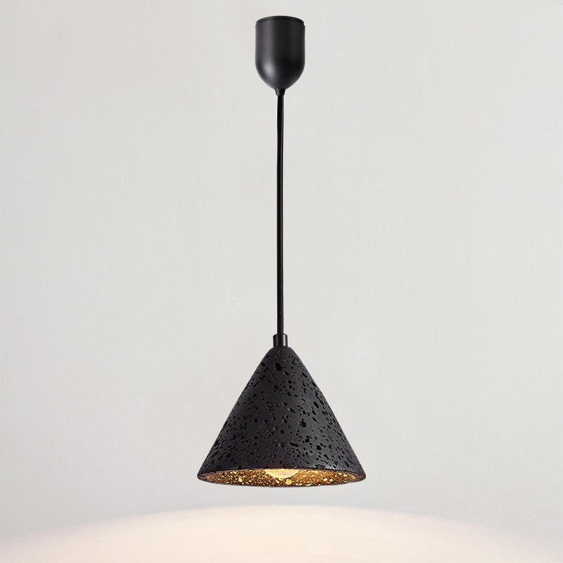 Antizer Modern Black Travertine Cone Pendant Light
