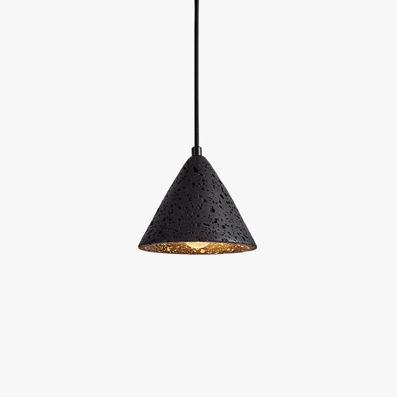 Antizer Modern Black Travertine Cone Pendant Light