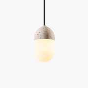 Antizer Natural Travertine Glass Oval Pendant Light