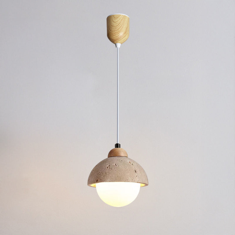 Antizer Travertine Globe LED Pendant Light
