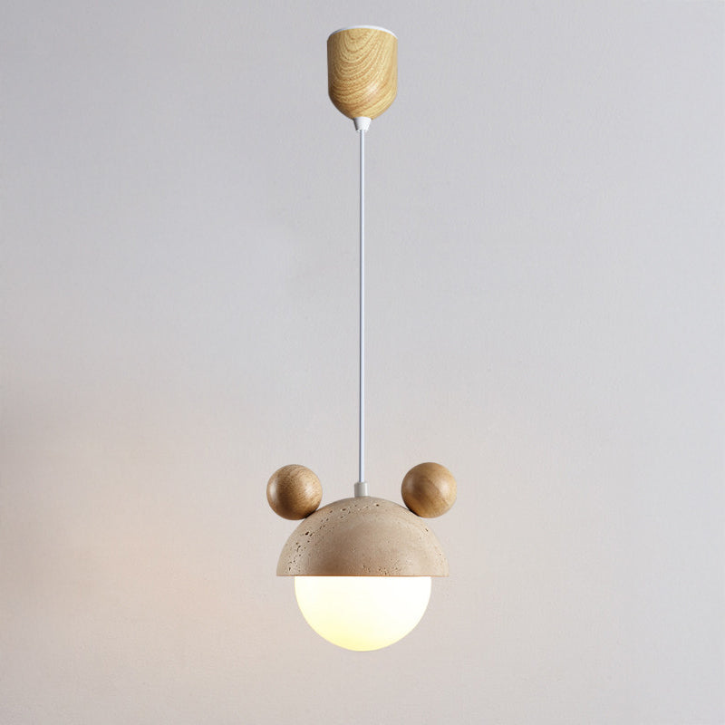 Antizer Travertine Globe LED Pendant Light