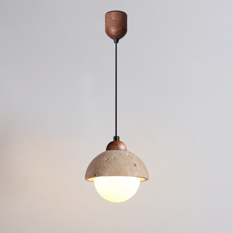 Antizer Travertine Globe LED Pendant Light