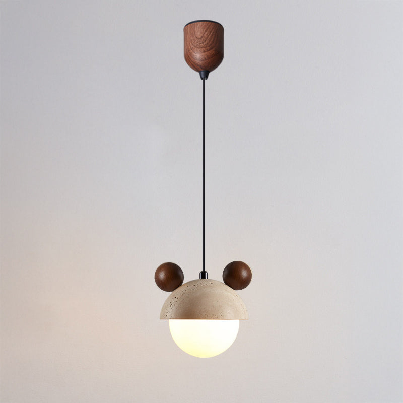 Antizer Travertine Globe LED Pendant Light