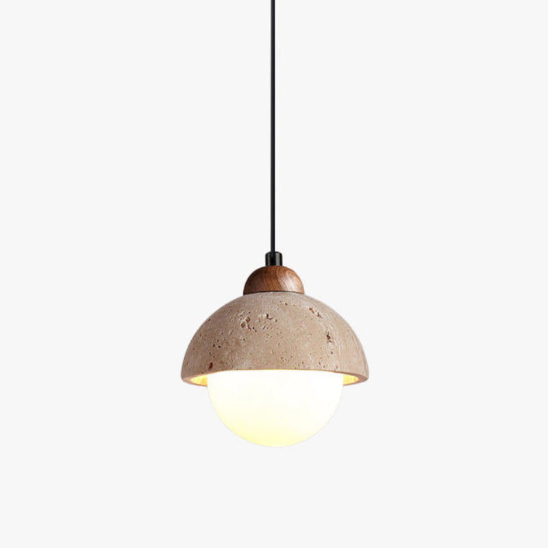 Antizer Travertine Globe LED Pendant Light