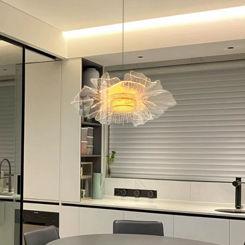 Antizer Modern Art Acrylic Flower Pendant Light