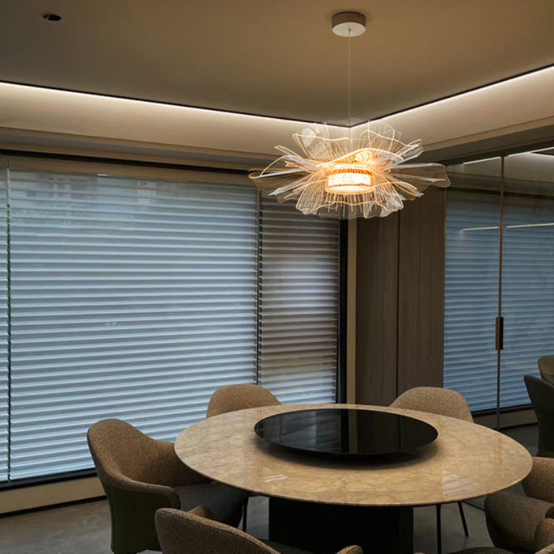 Antizer Modern Art Acrylic Flower Pendant Light