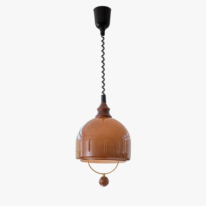 Antizer Modern Amber Glass Dome Pendant Light