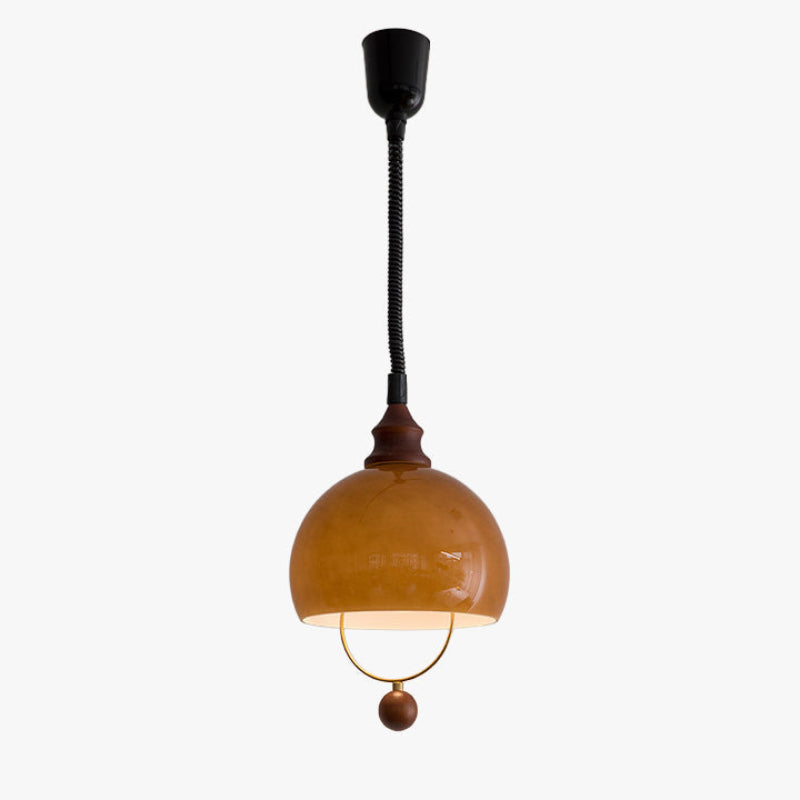 Antizer Modern Amber Glass Dome Pendant Light