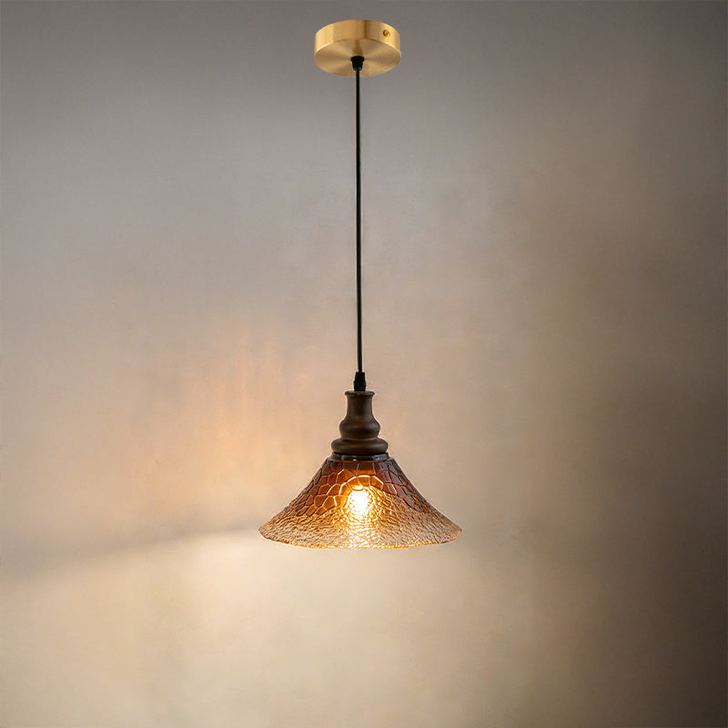Antizer Vintage Glass Flower Rise Fall Pendant Light