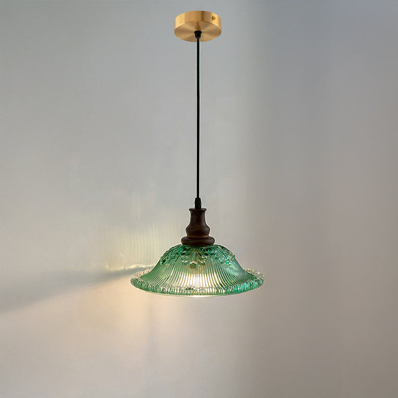 Antizer Vintage Glass Flower Rise Fall Pendant Light