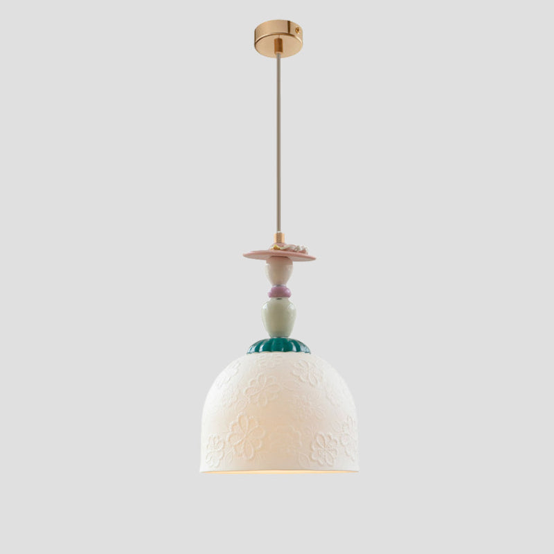 Antizer Modern Embossed Ceramic Pendant Light