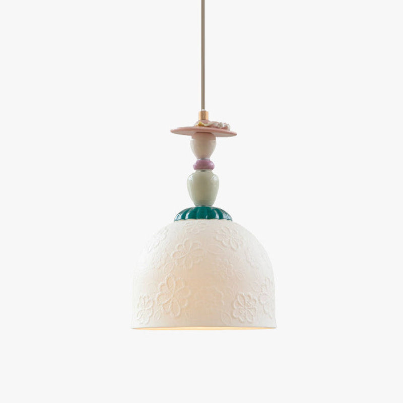 Antizer Modern Embossed Ceramic Pendant Light