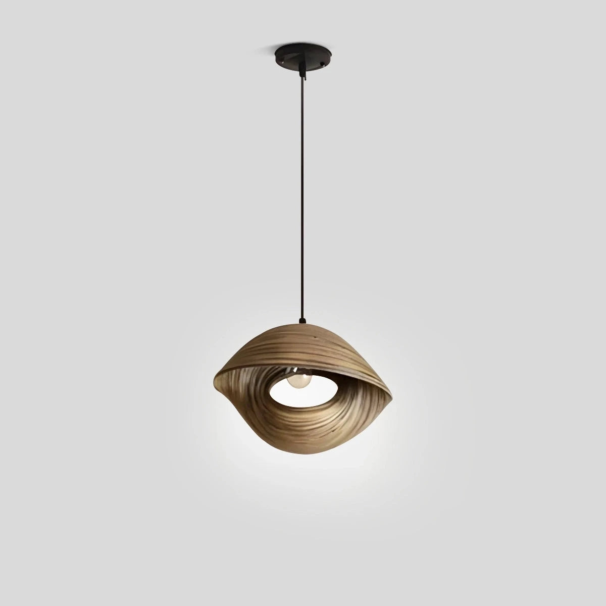 Antizer Creative Art Bamboo Weaving Pendant Light 31cm / 12.2” Warm Light