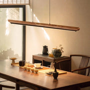 Antizer Modern Minimalist Walnut Linear Pendant Light