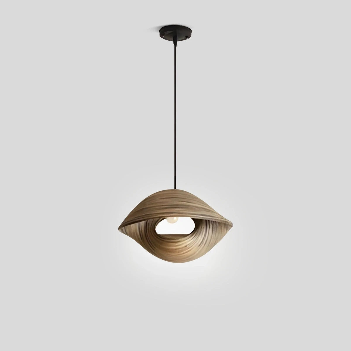 Antizer Creative Art Bamboo Weaving Pendant Light 36cm / 14.2” Warm Light