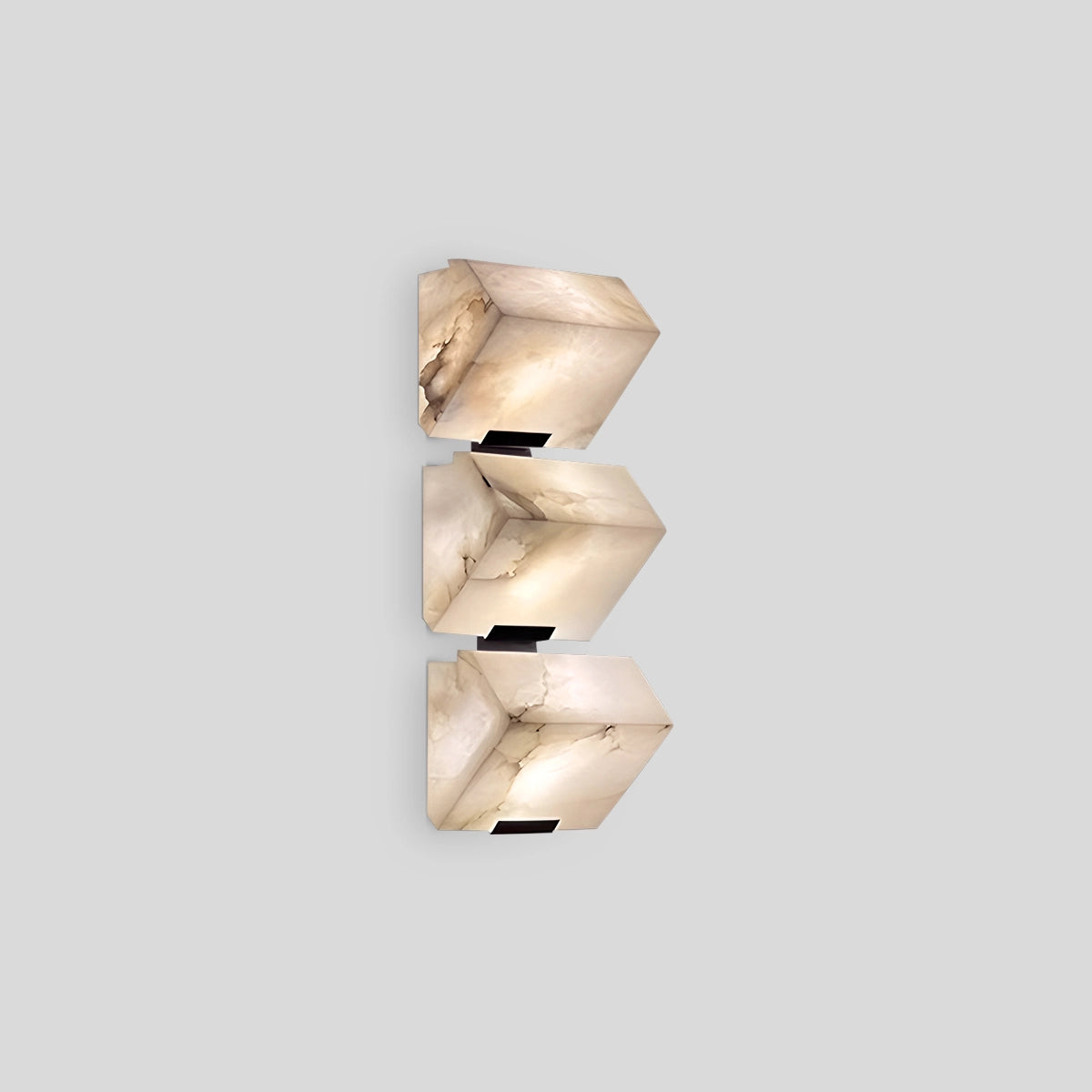 Antizer Triple Sloping Block Spanish Alabaster Wall Sconce 3 Heads