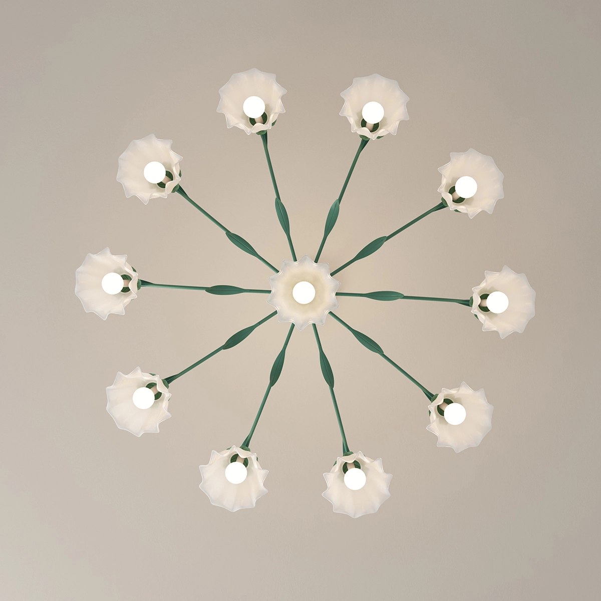 Antizer French Vintage Lily of the Valley Flower Chandelier