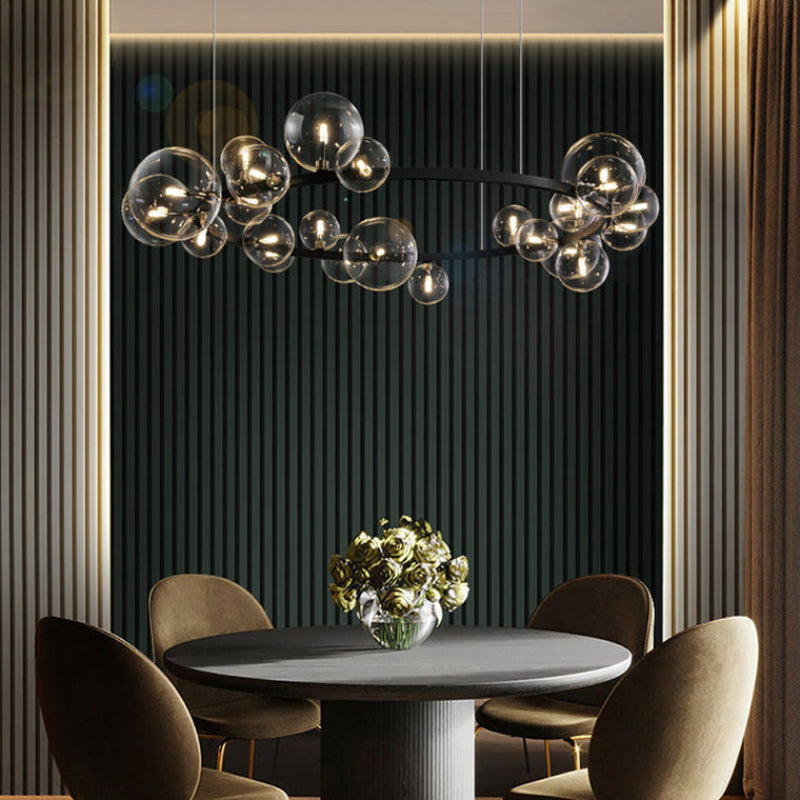 Antizer Circular Glass Bubble Chandelier